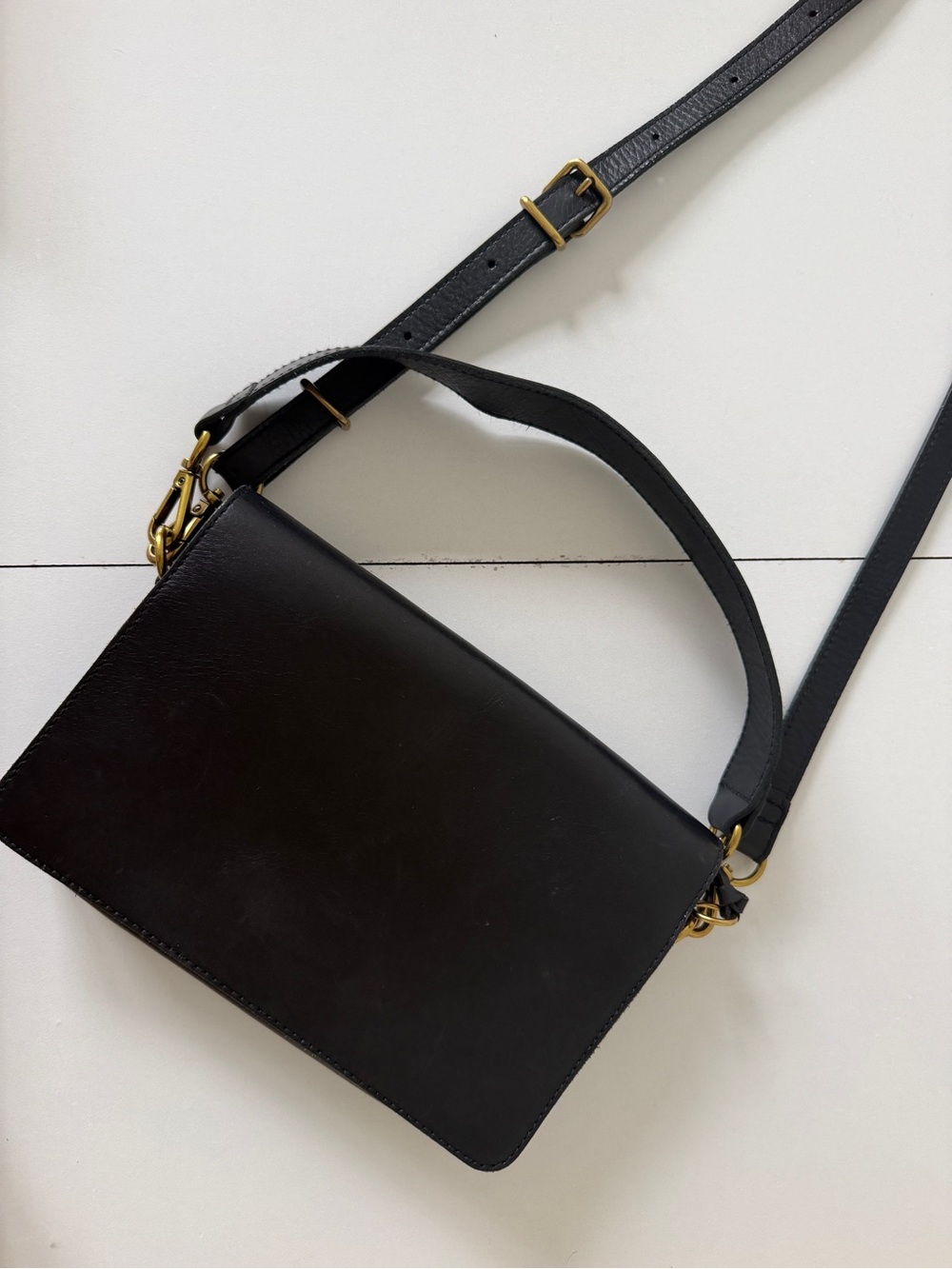 Black Madewell Leather crossbody purse